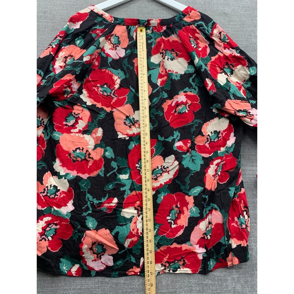 Lane Bryant Swing Notch Neck Popover Blouse Top Women 22 Multicolor Floral Print - Picture 8 of 10